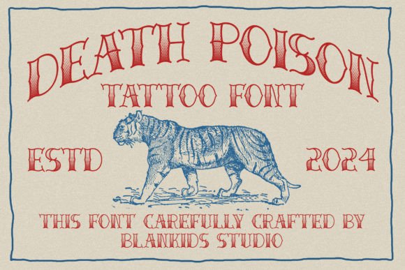 Death Poison: A Tattoo-Inspired Display Font With Vintage Grit