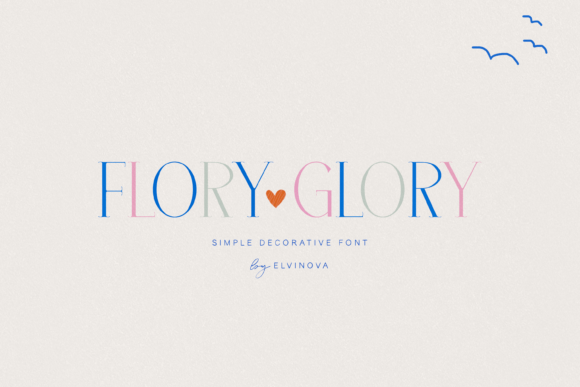Glory Flory Font for Creative Design