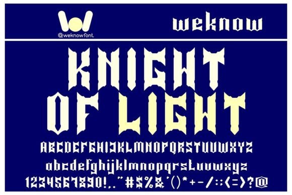 Knight of Light: A Modern Gothic Display Font for Crafters and Makers