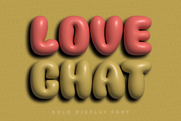 Love Chat Display Font for Playful Digital Branding
