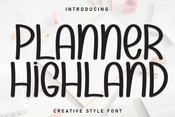 Planner Highland Font for Business Branding