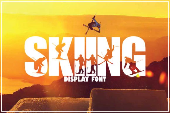 Skiing Display Font for Editorial Design and Content Branding