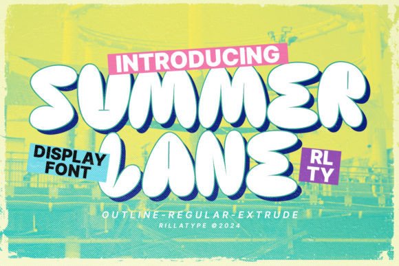 Summerlane Display Font: Retro Bubble Charm for Your Brand