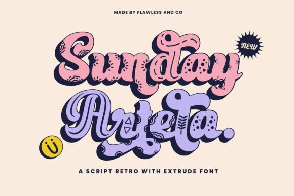 Sunday Artela: A Playful Script Display Font for Editorial Design