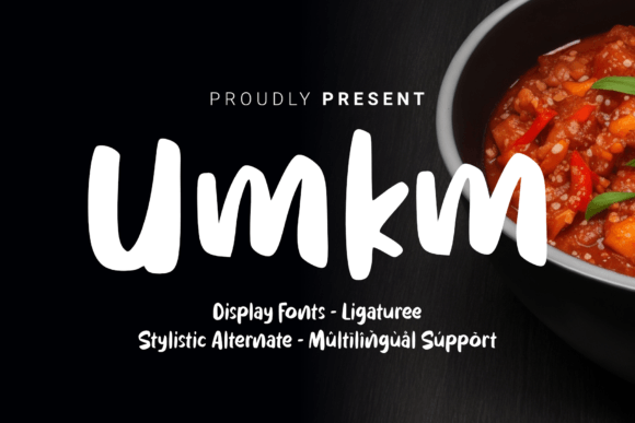 Umkm Font Display: A Brush-Crafted Typeface for Small Business Branding