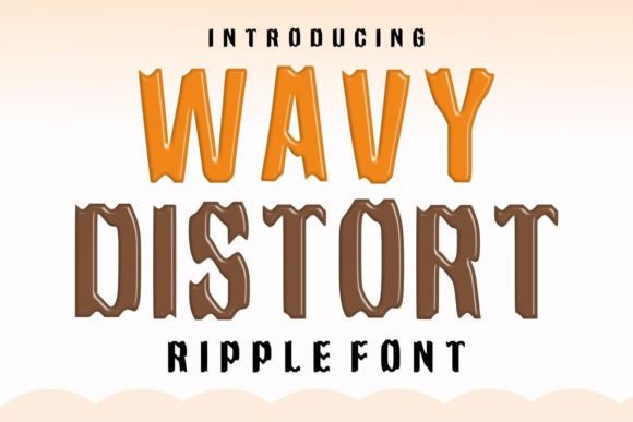 Wavy Distort Display Font for Small Business Branding